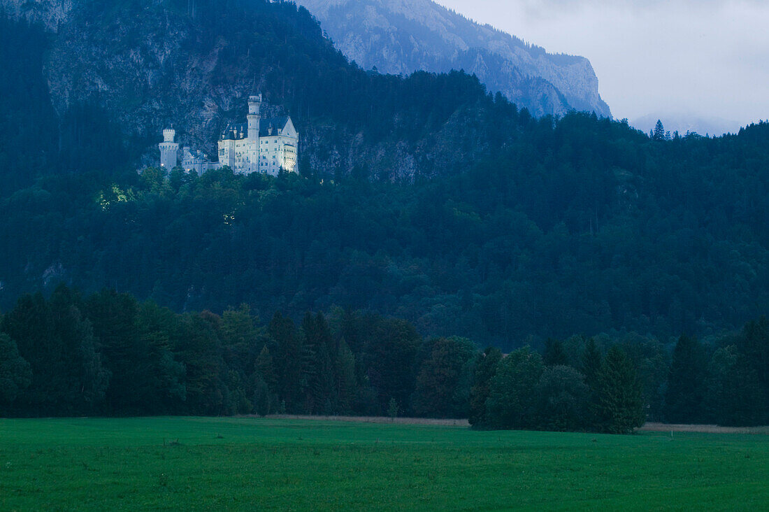 Schloss Neuschwanstein, Romantische Strasse, Königsschlösser, König Ludwig, Schwangau, Füssen, Alpen, Allgäu, Oberbayern, Bayern, Deutschland
