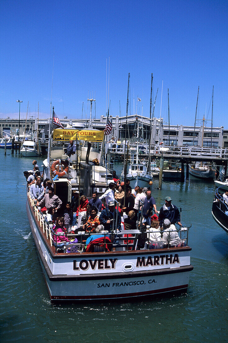 Fischerboot Tour, Fisherman's Wharf, San Francisco, Kalifornien, USA