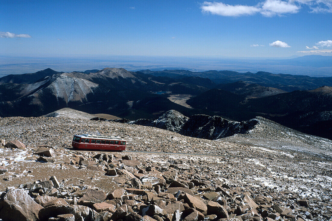 Pikes Peak Cog Railway, Pikes Peak, Colorado, USA