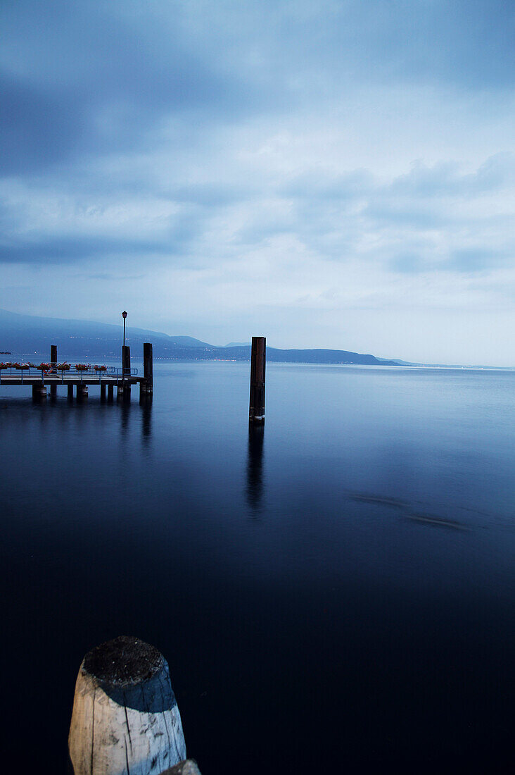 Panoramic view of Lake Grada, Italia