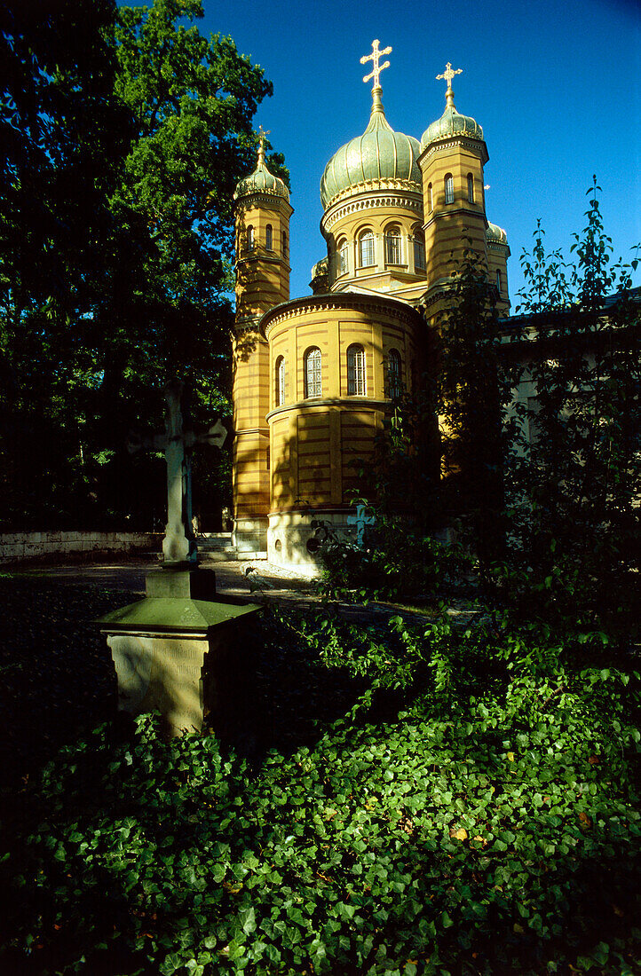 Russian-style chapel, Weimar, Thuringia, Germany