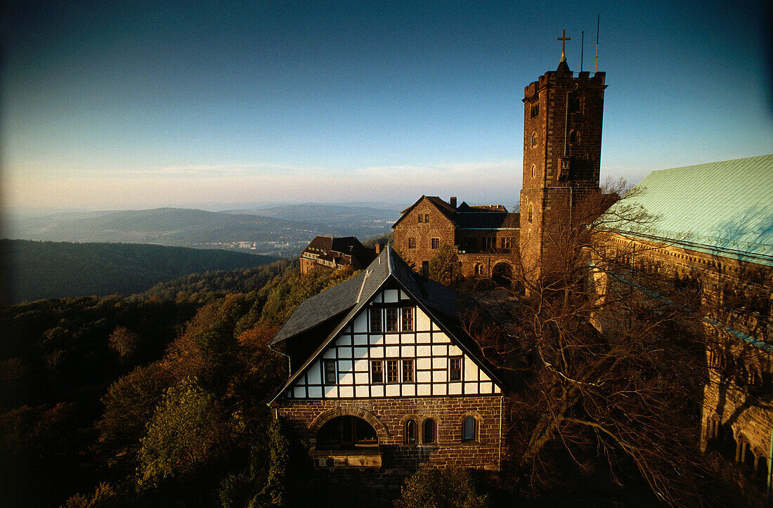 View to Wartburg, Eisenach, Thuringia, Germany