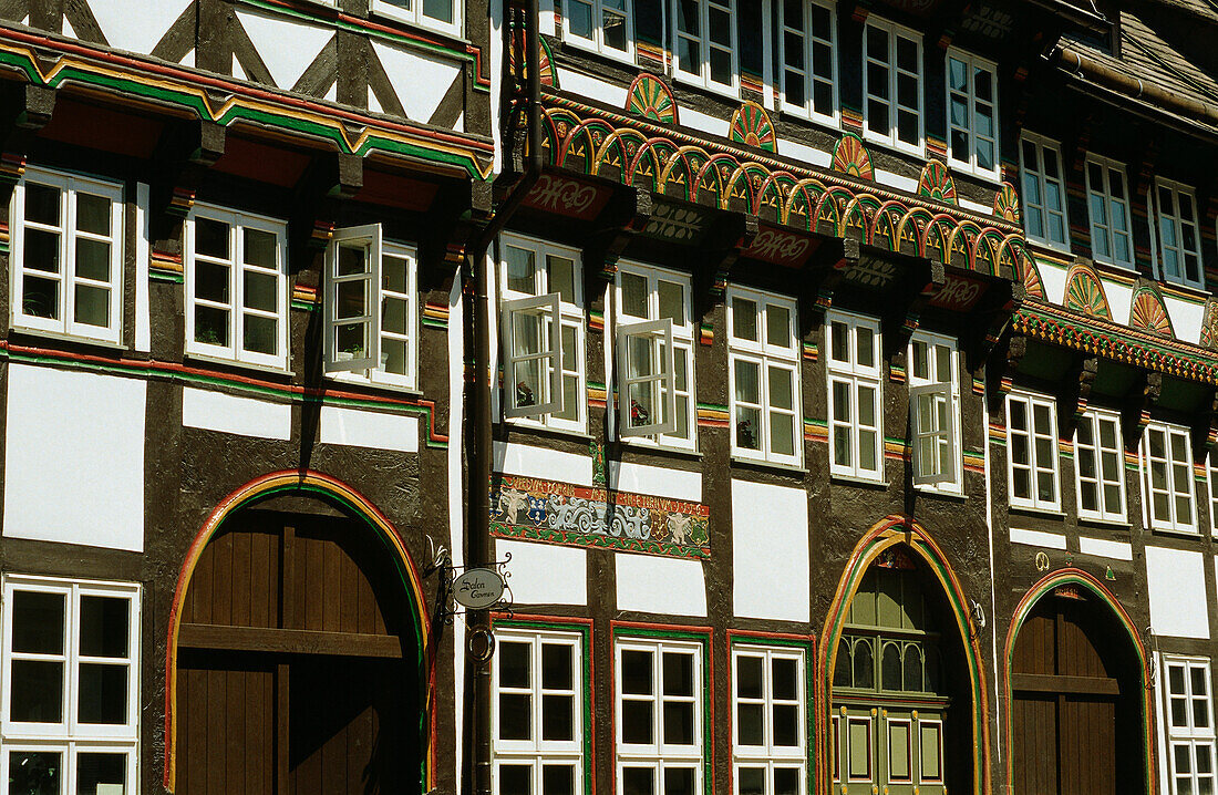 Facade at market place, Einbeck, Lower Saxony, Germany