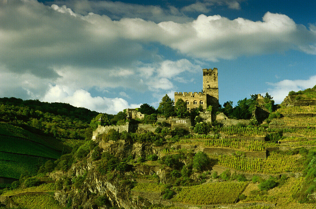 Gutenfels Castle, Kaub, River Rhine, Rhineland-Palatinate, Germany