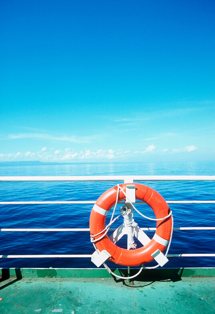 life buoy, life belt, ferry, indonesia
