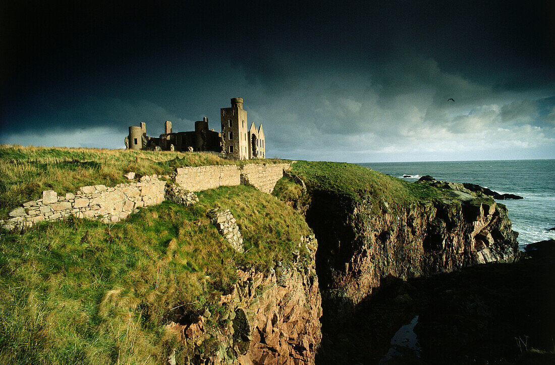 Slains castle ruins, Grampian, Aberdeenshire, Scotland, Great Britain