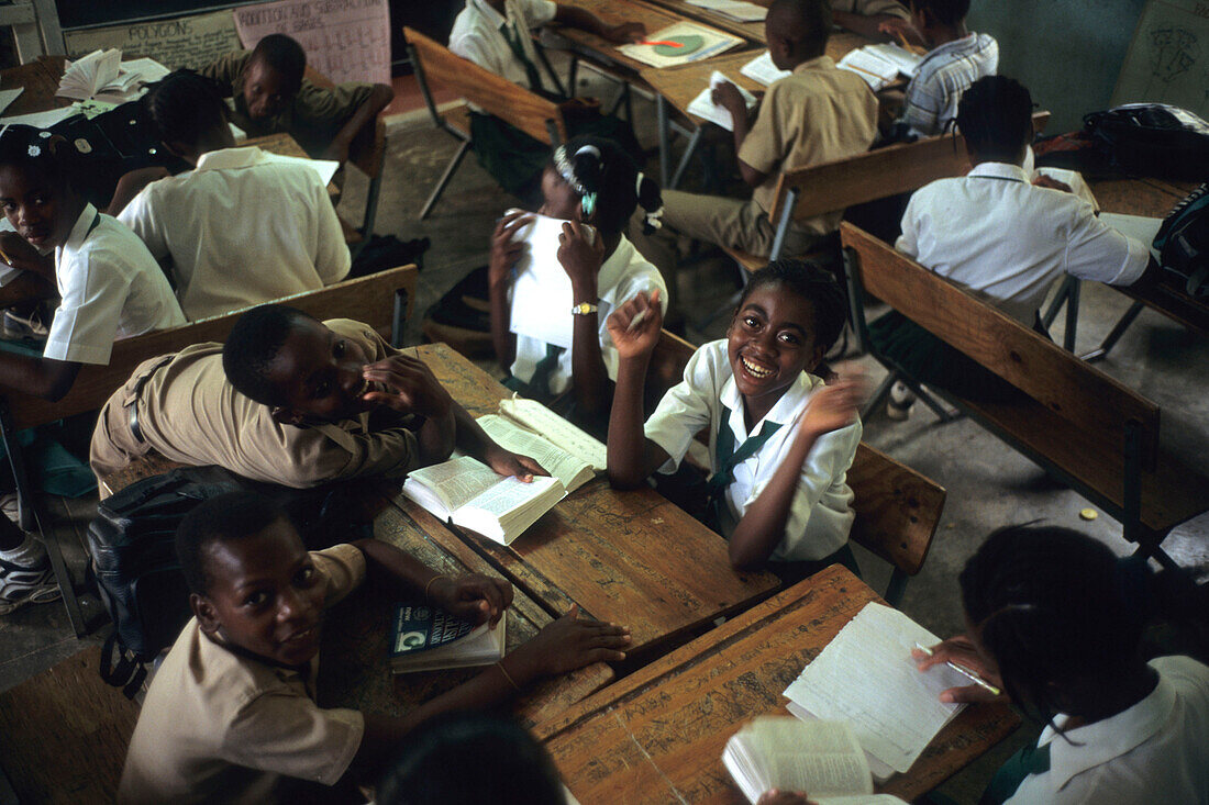 Schulkinder, Maroon, Moore Town Jamaika, Karibik