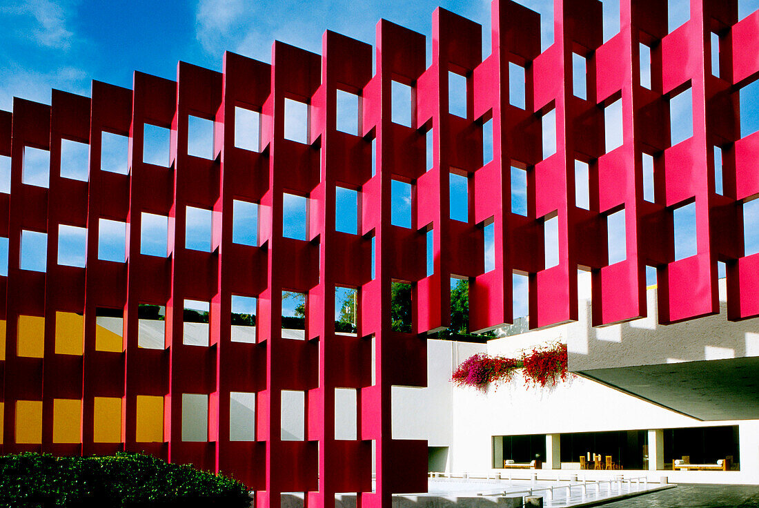 Blick von der Fassade, Hotel Camino Real, Mexico City, Mexiko