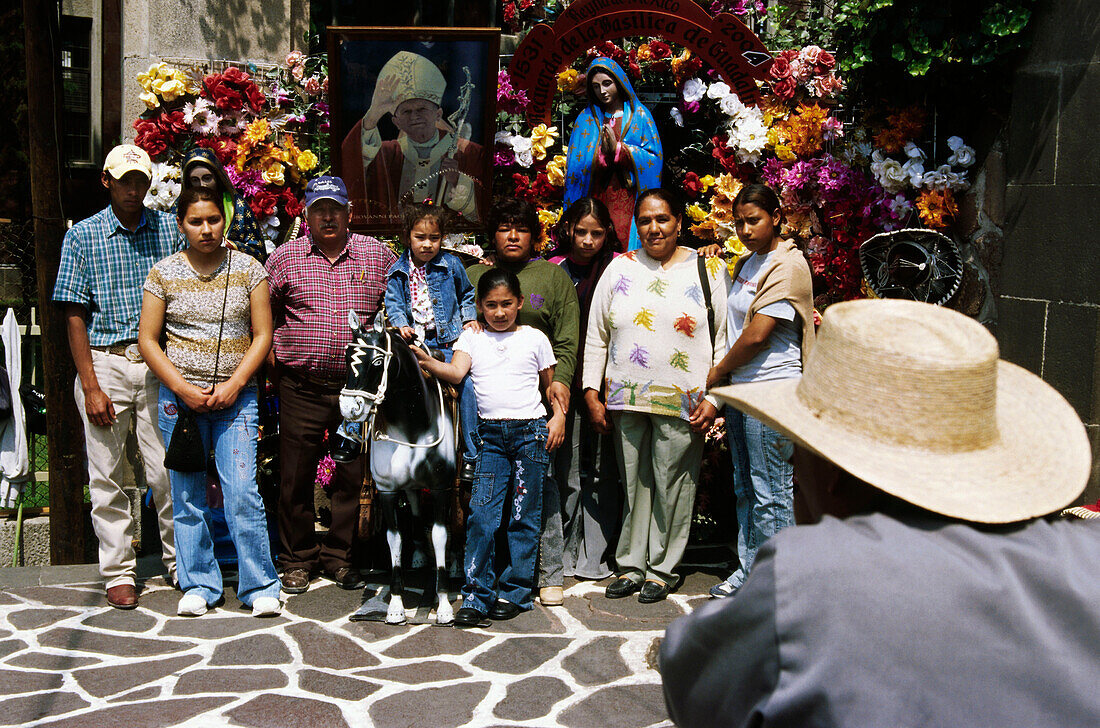 A group of people at Basilica Virgen de Guadeloupe, Mexico City, Mexico