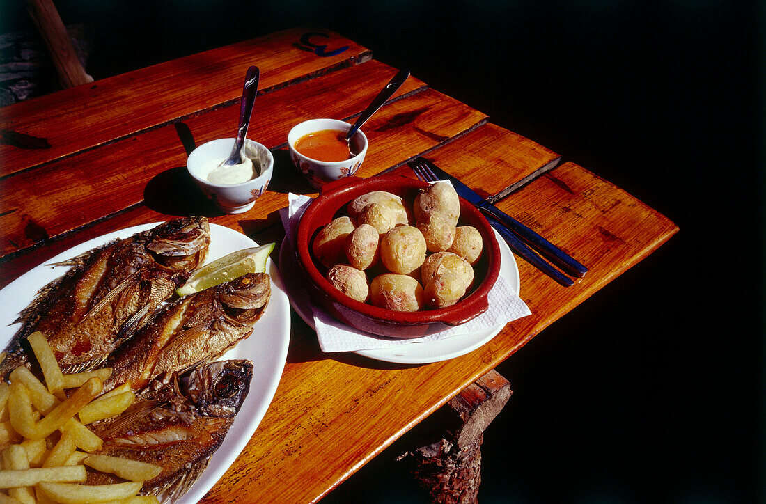 Fish dish, Gran Canaria, Canary Islands, Spain, Europe