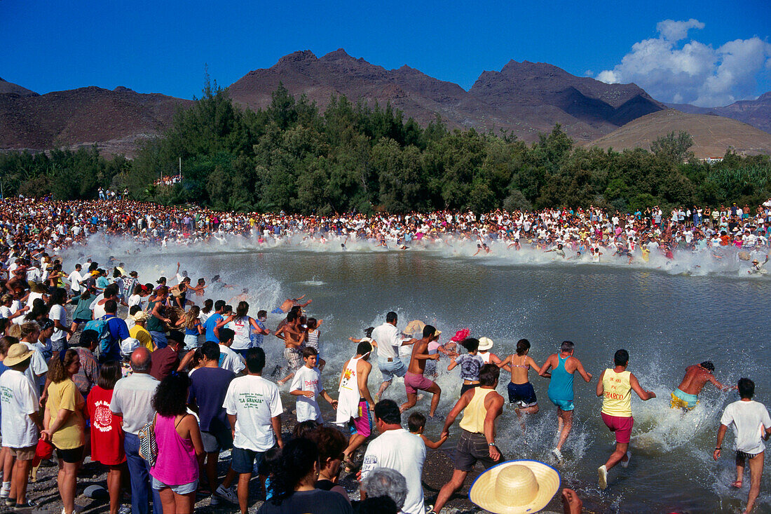 El Charo, Celebration of the Pond, San Nicolas de Tolentino, Gran Canaria, Canary Islands, Spain