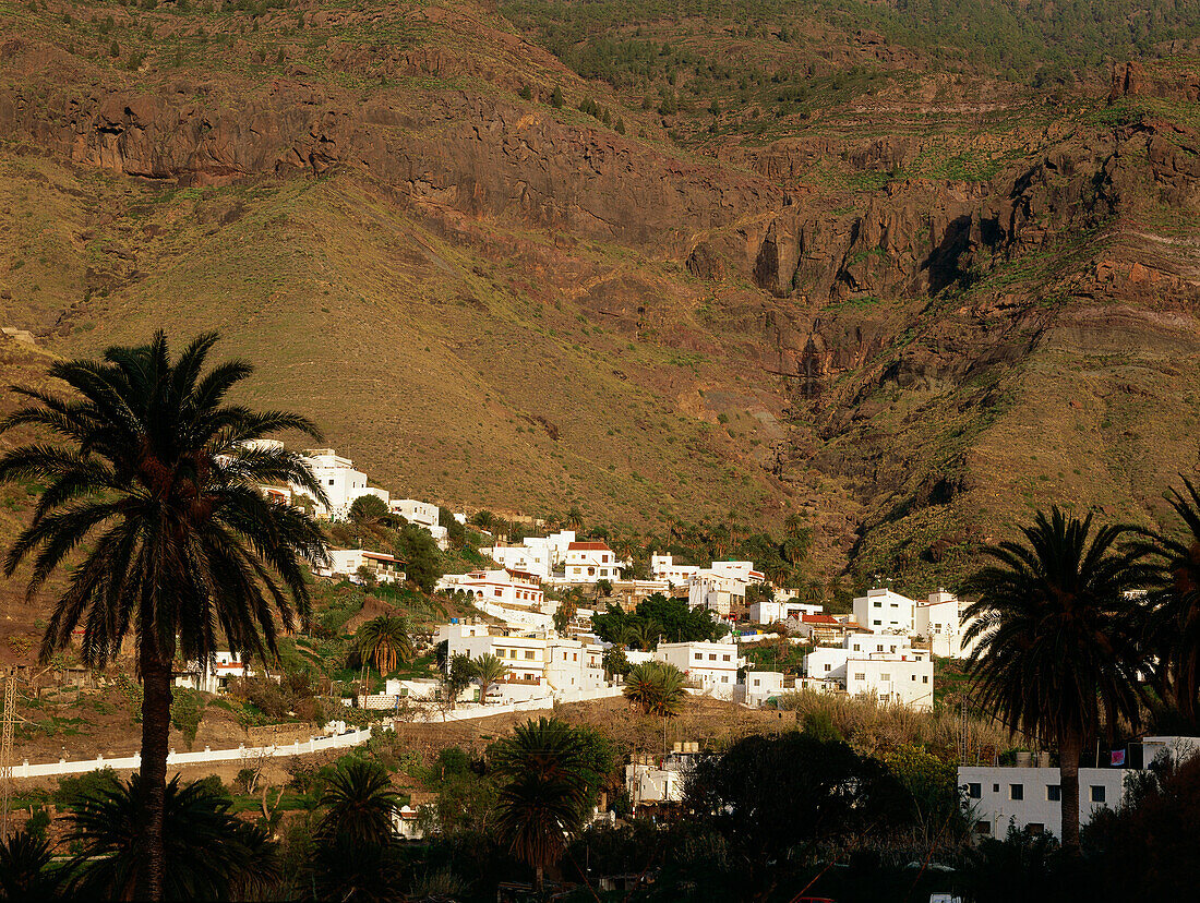 Dorf El Risco bei Agaete, Naturpark Tamadaba, Gran Canaria, Kanarische Inseln, Spanien, Europa