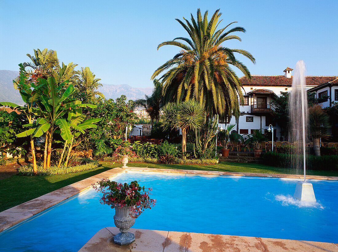 Pool near Puerto de la Cruz, Tenerife, Canary Islands, Spain