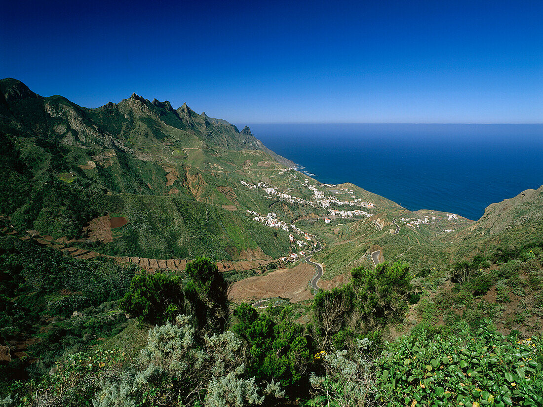 Taganana, Dorf, Macizo de Anaga, Anaga-Gebirge, Teneriffa, Kanarische Inseln, Atlantik, Spanien