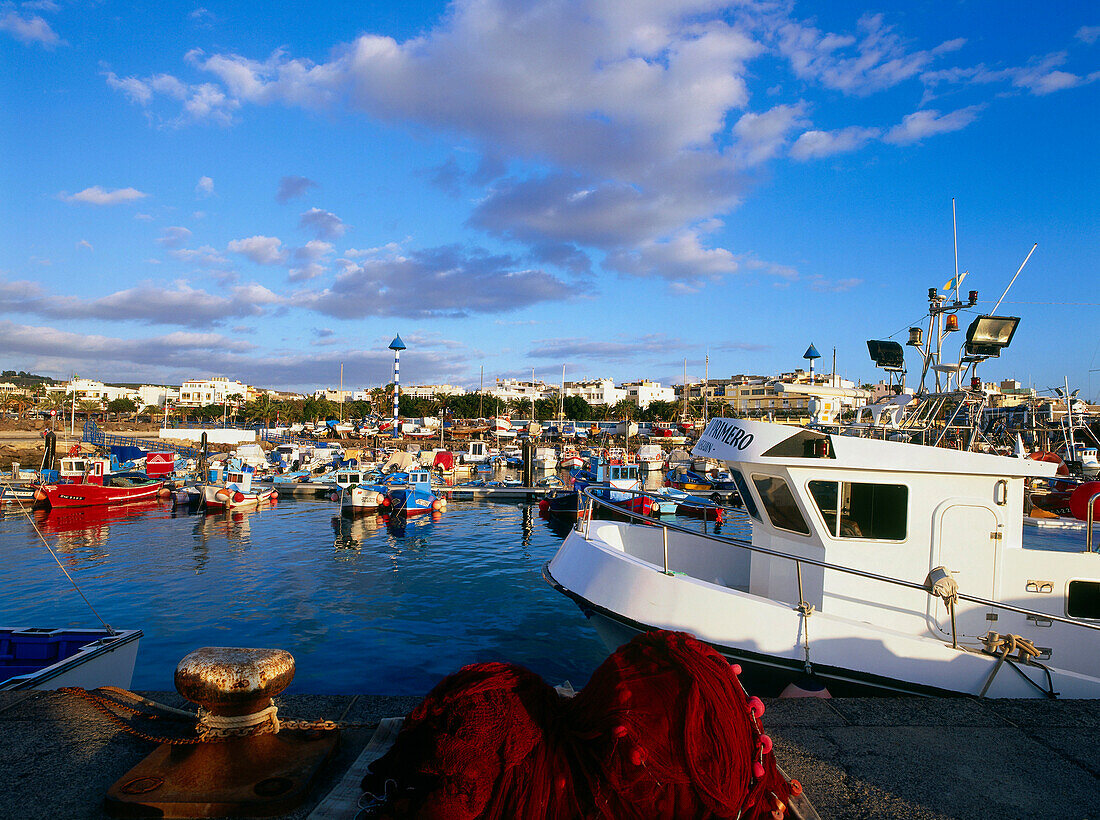 Fishing harbour, Arguinegin, Gran Canaria, Canary Islands, Atlantic Ocean, Spain