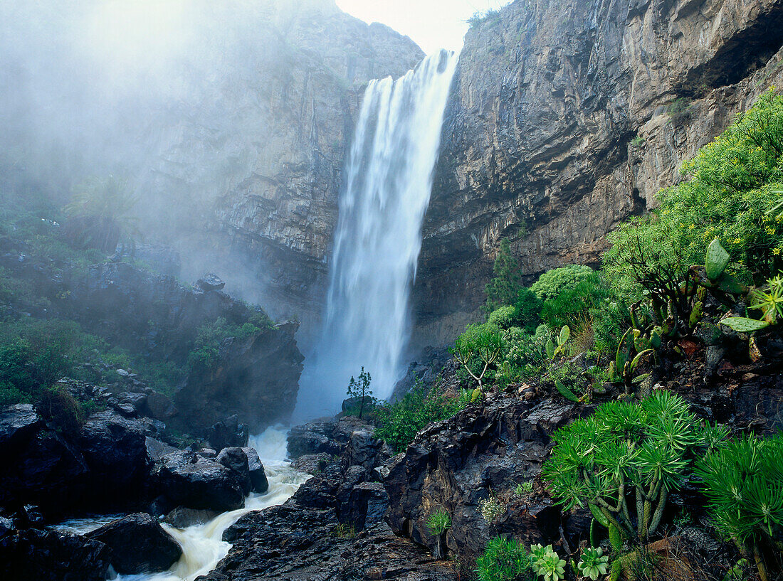 Waterfall, Cascada de Soria, Soria, Gran Canaria, Canary Islands, Spain