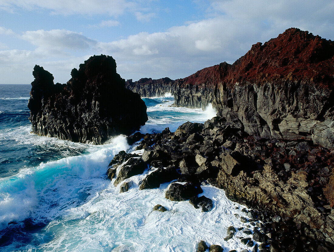 Lavafelsküste, Punta de Gutiérrez, El Hierro, Kanarische Inseln, Spanien