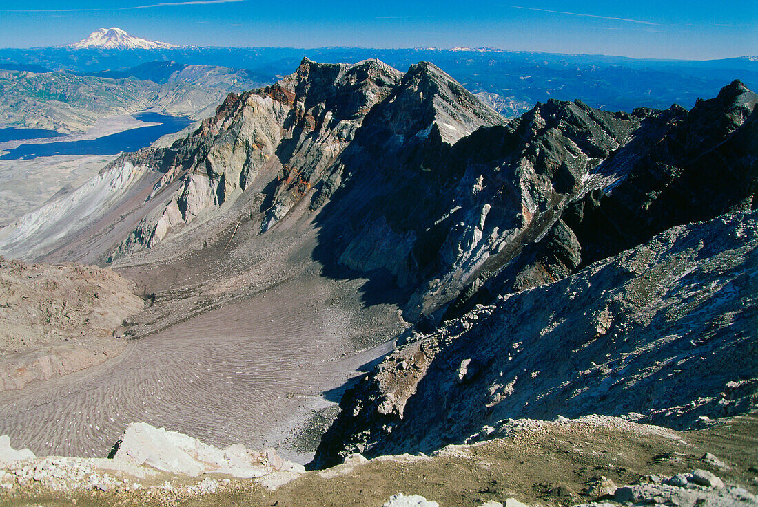 Blick vom Kraterrand, Mt. St. Helens, National Volcanic Monument, Washington, USA