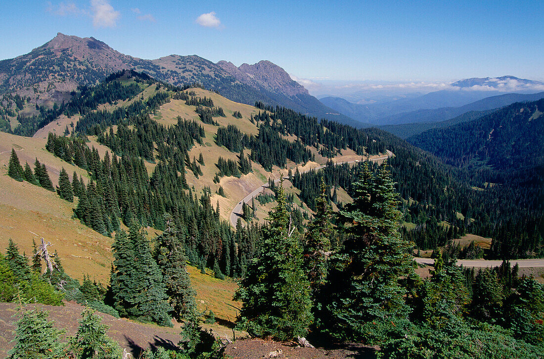 Blick von Hurricane Ridge, Olympic National Park, Washington, USA