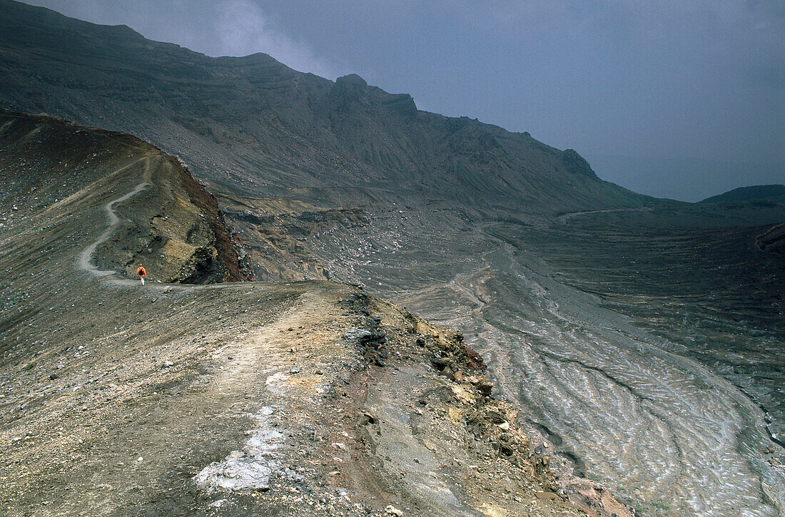 Hiking to the Takadake, Aso-Kuju National Park, South Island of Kuyushu, Japan