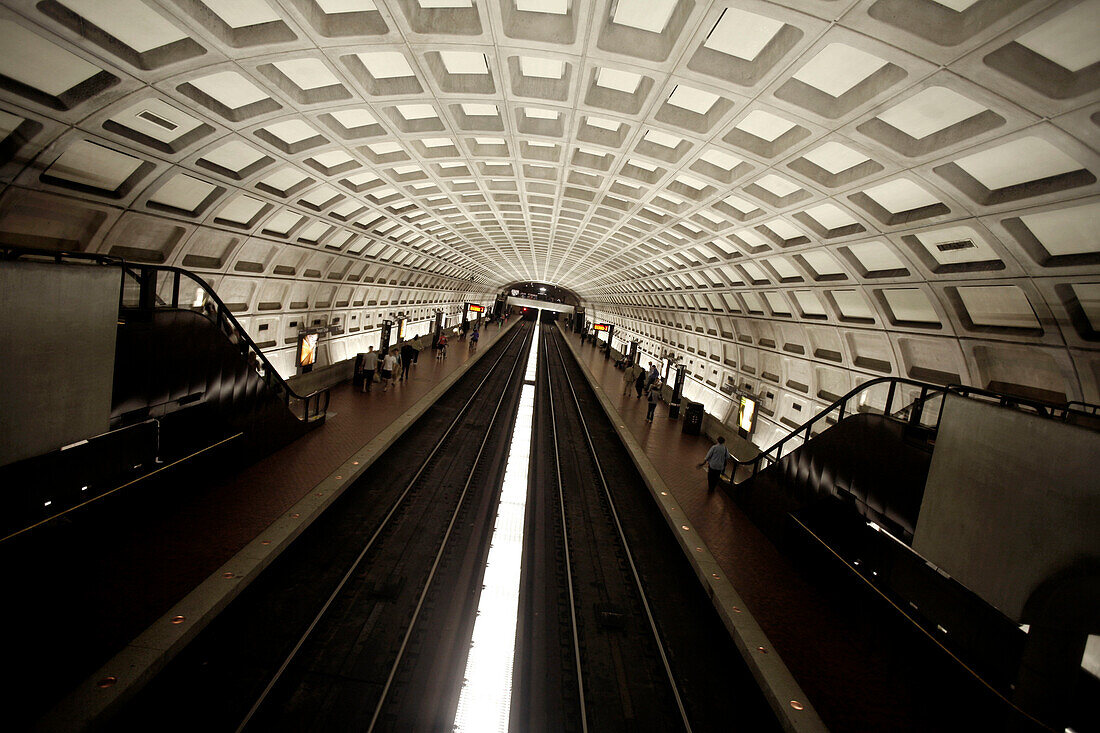 Das U-Bahn System, Washington Metro, Washington DC, Vereinigte Staaten von Amerika, USA
