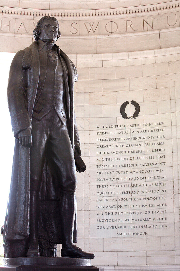 Statue von Jefferson, Jefferson Memorial, Washington DC, Vereinigte Staaten von Amerika, USA