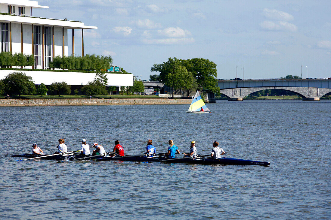 Rowing on the Potomac River, Washington DC, United States, USA