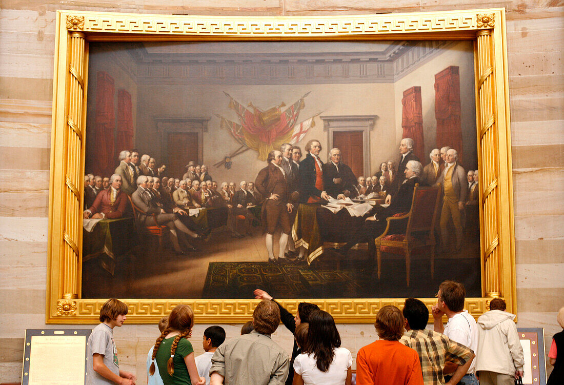 Touristen in Der Kapitol, Sitz des Kongresses, der Legislative der Vereinigten Staaten von Amerika, Washington DC, Vereinigte Staaten von Amerika, USA