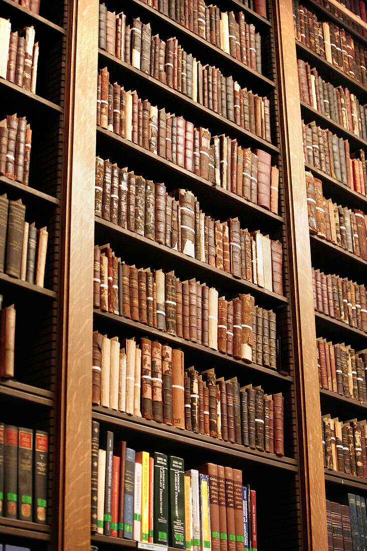 Bücher in der Bibliothek im Scottish Rite Temple, Washington DC, Amerika, USA