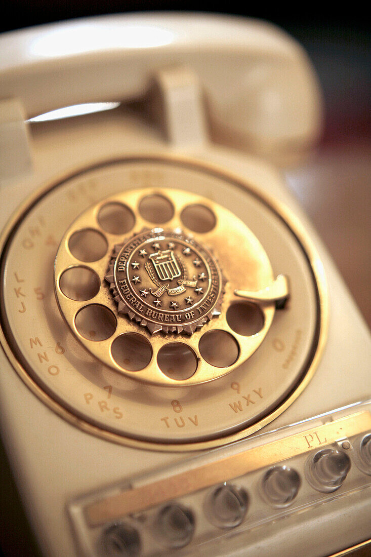 Close up of a telephone, Scottish Rite Temple, Washington DC, America, USA