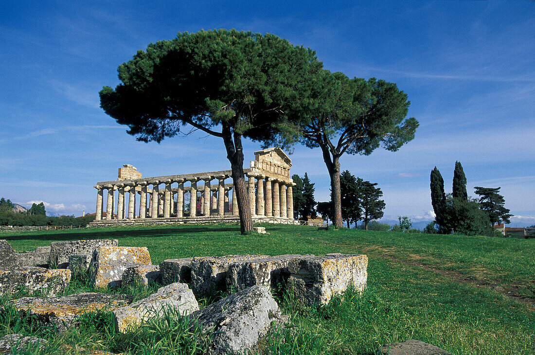 Temple of Ceres, Paestum, Campania, Italy, Europe