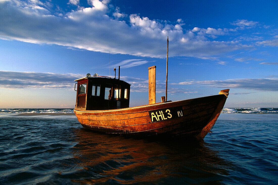Fishing boat, Ahlbeck, Usedom Island, Mecklenburg-Western Pomerania, Germany