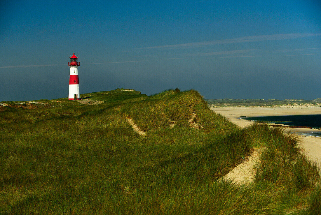 Lighthouse Ostellenbogen, List, Sylt Island, Schleswig-Holstein, Germany
