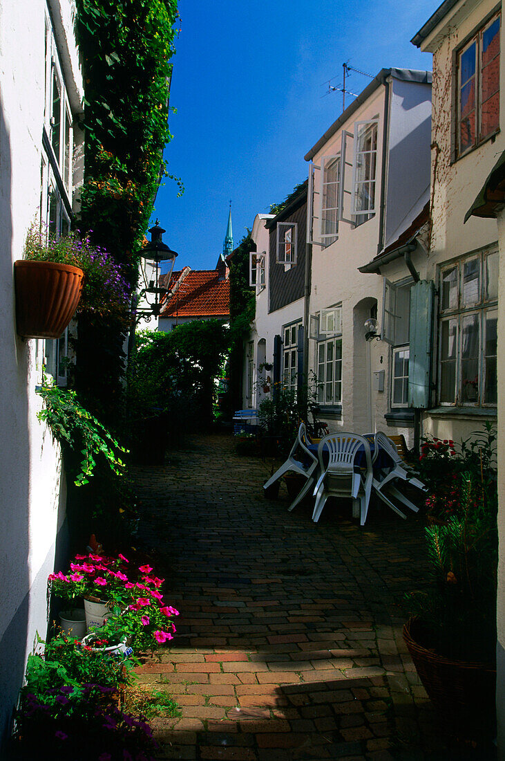 Stüwes Gang, Altstadt, Lübeck, Schleswig-Holstein, Deutschland, Europa