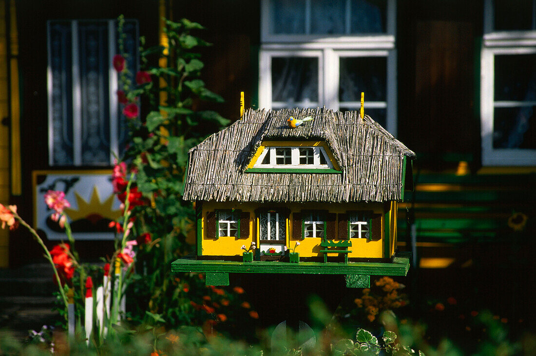 Model of a house, Born, Darss, Mecklenburg-Western Pomerania, Germany