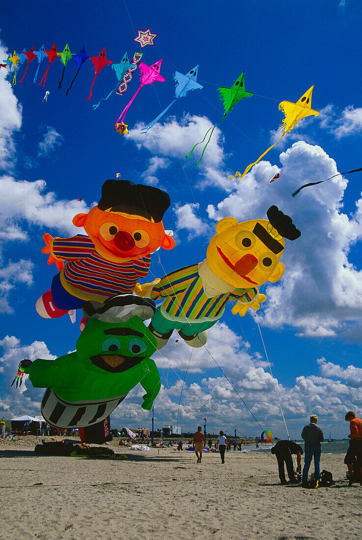 Seventh kite festival, Norderney Island, Eastern Frisian Islands, Gremany