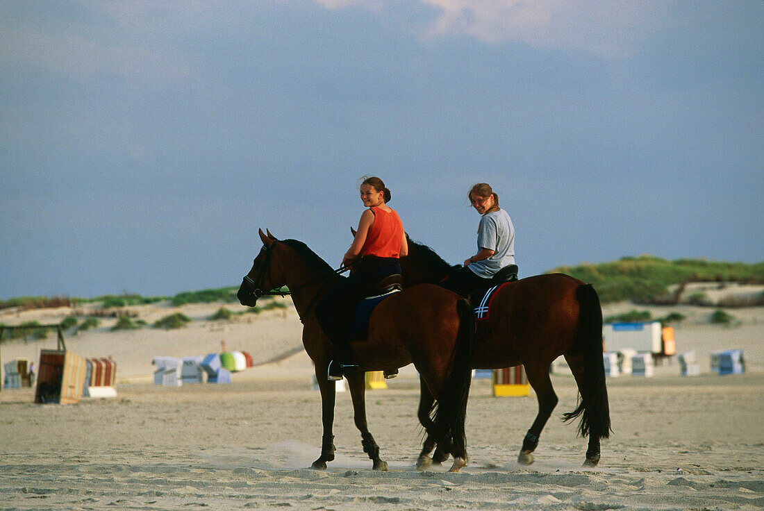 Riding on the beach, Norderney, Germany