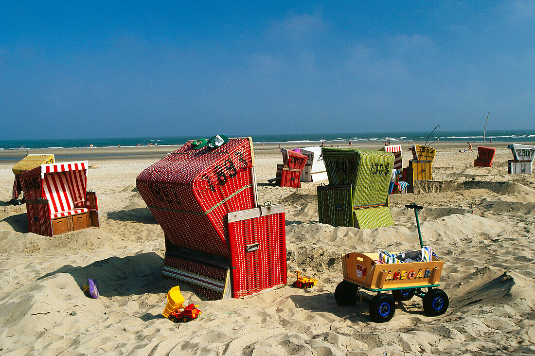 Sandy beach, langegoog, North Sea, East Frisia, Germany