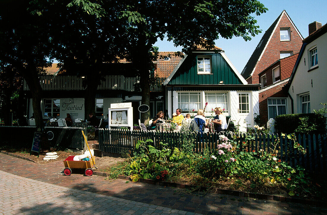 Houses, Spiekeroog, North sea, East Frisia, Germany