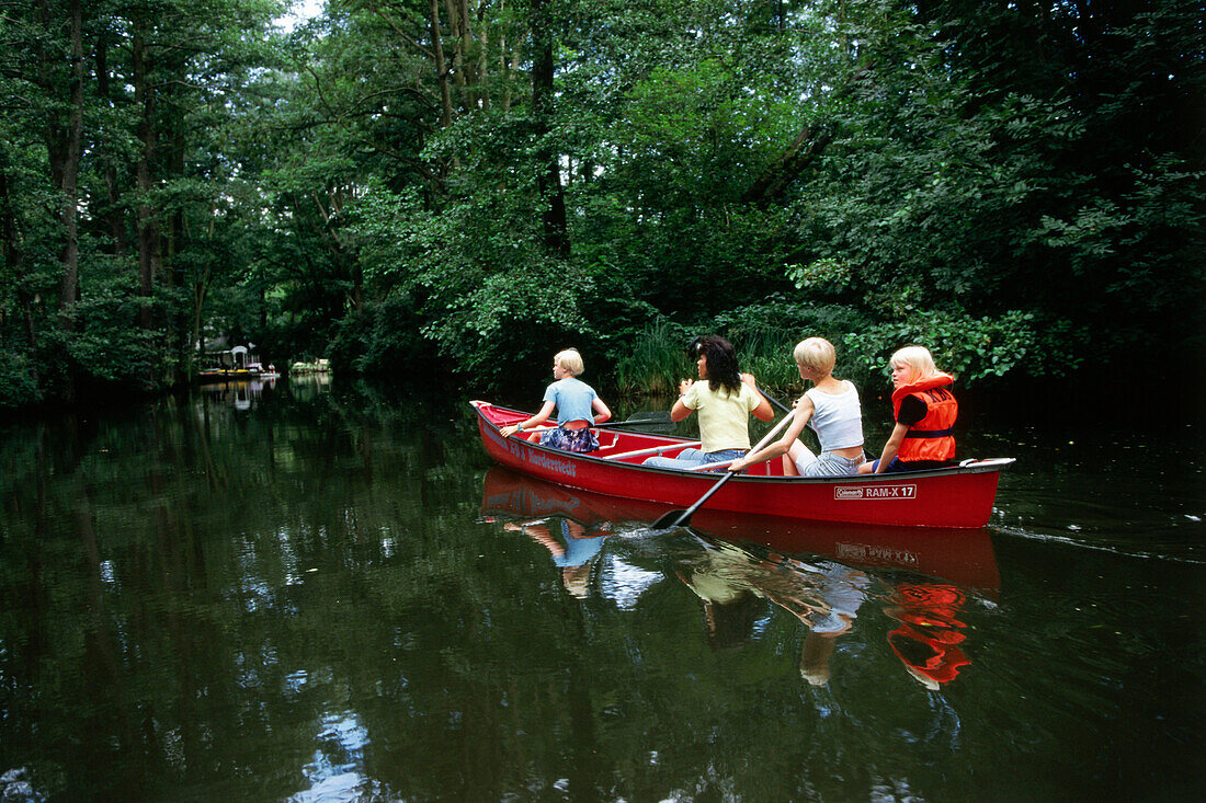 Boat trip in Oberspreewald, Brandenburg, Germany