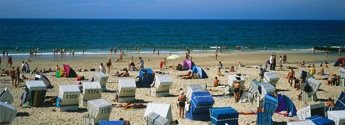 Strandleben, Westerland, Sylt, Nordfriesische Inseln, Schleswig-Holstein, Deutschland, Europa