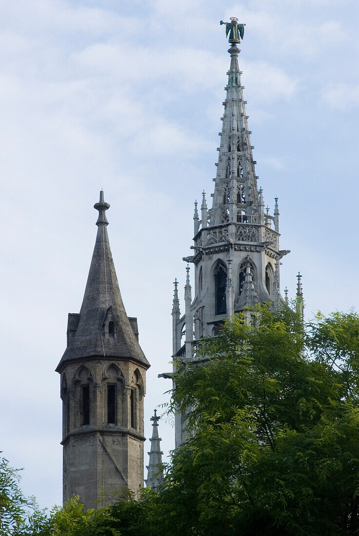 Steeples of New Town Hall, Munich, Bavaria, Germany