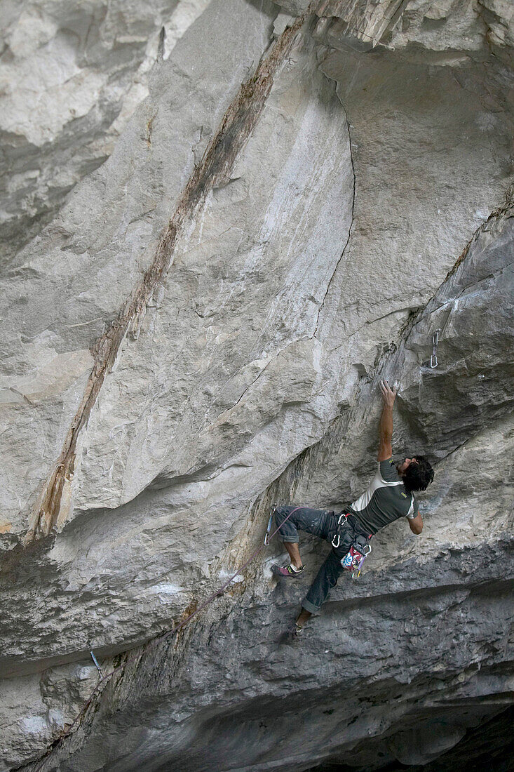 Man, Climber, Overhang, Arco, Lago di Garda, Italy