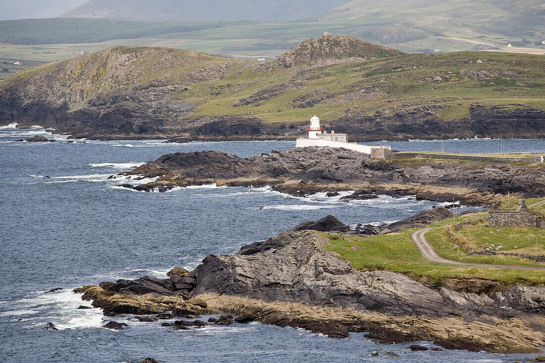 Valentia Leuchtturm, Valentia Island, Ring of Kerry, Irland, Europa