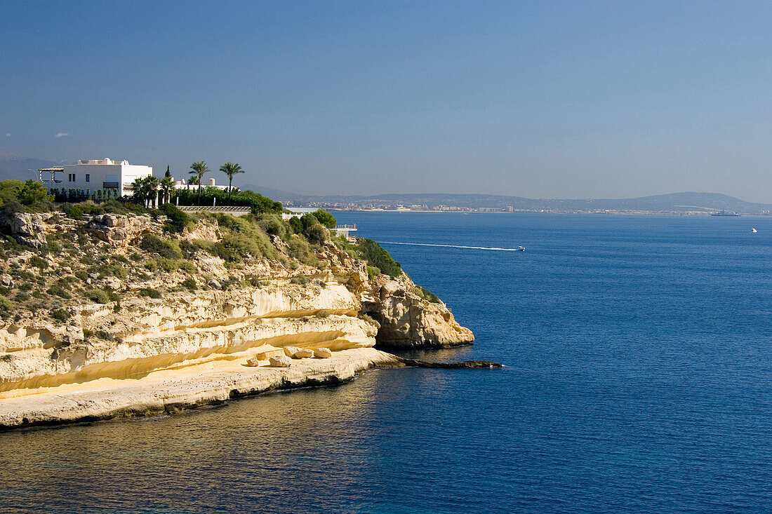 Villa and coastal landscape near Palma, Majorca, Spain