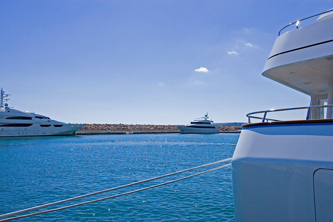 Yachts in marina, Palma de Mallorca, Majorca, Spain