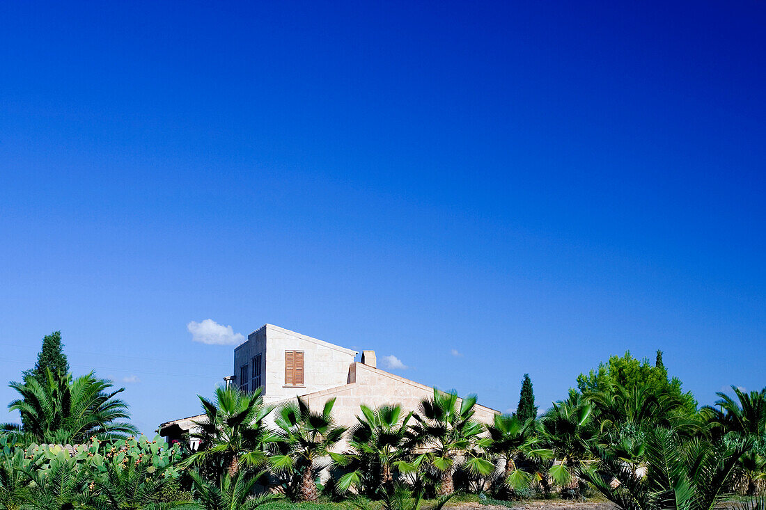 Ferienhaus und Landschaft, Mallorca, Spanien