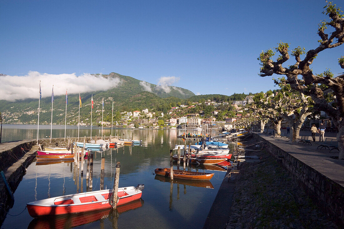 Harbour at Lake Maggiore, Ascona, Ticino, Switzerland