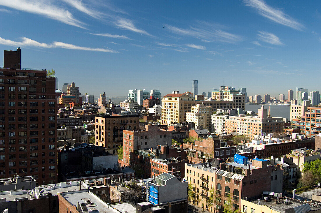 View over the houses of Meatpacking District, Manhattan, New York, USA