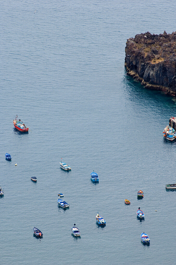 Fishing boats, harbour, Camara de Lobos, Madeira, Portugal